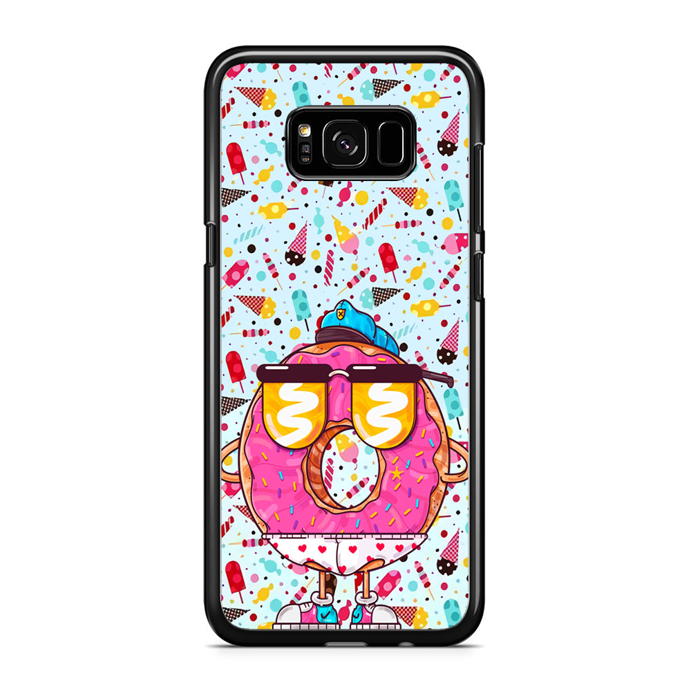 Donut, Police Candy Samsung Galaxy S8 Plus Case Rubber Black (2D Case)