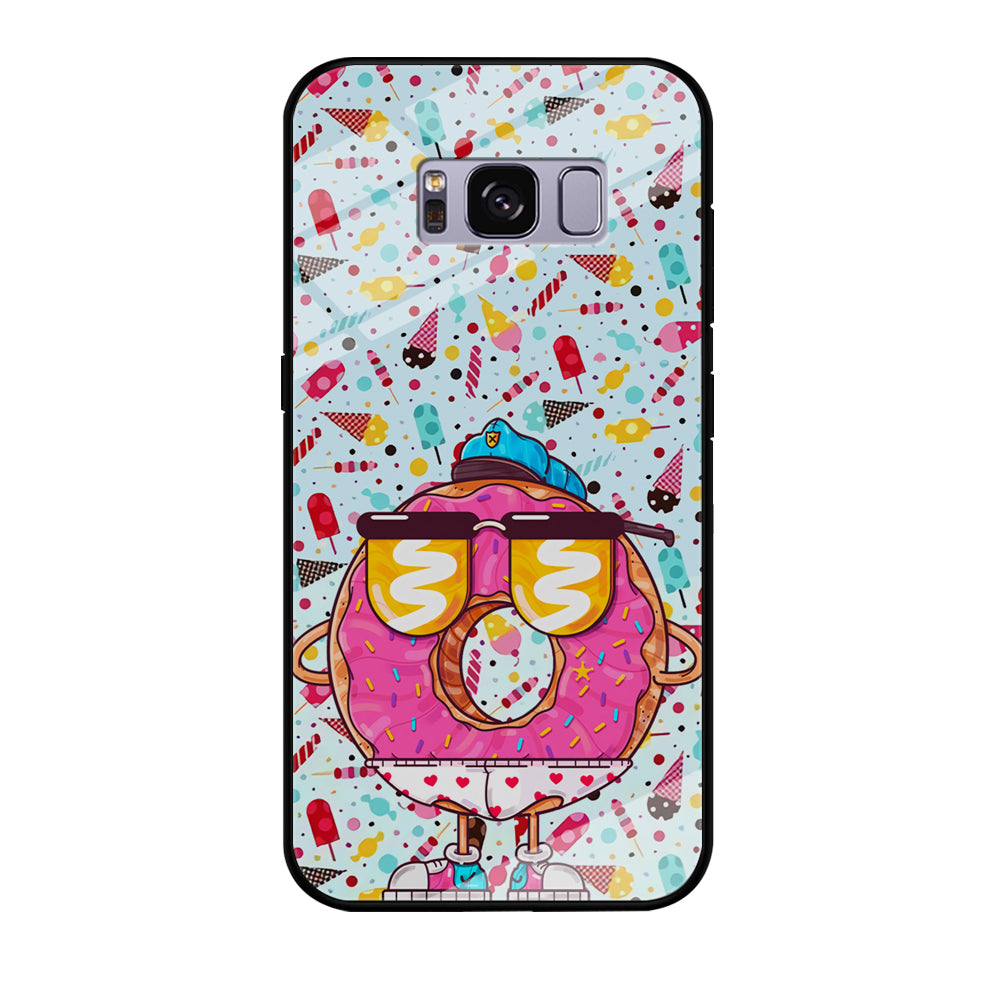 Donut, Police Candy Samsung Galaxy S8 Plus Case Tempered Glass Case