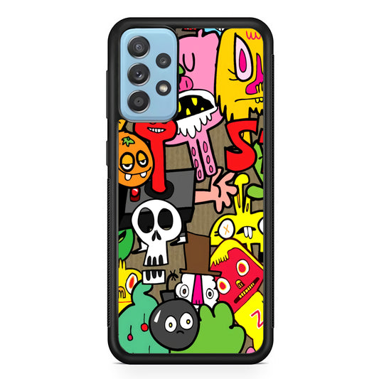 Doodle Halloween Scary Night Samsung Galaxy A52 Case