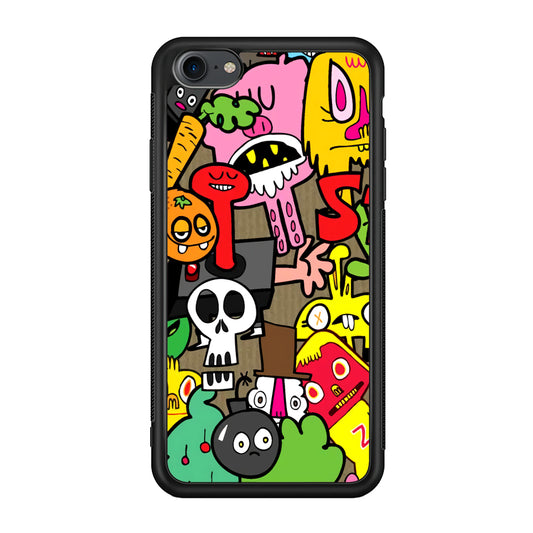 Doodle Halloween Scary Night iPhone 8 Case