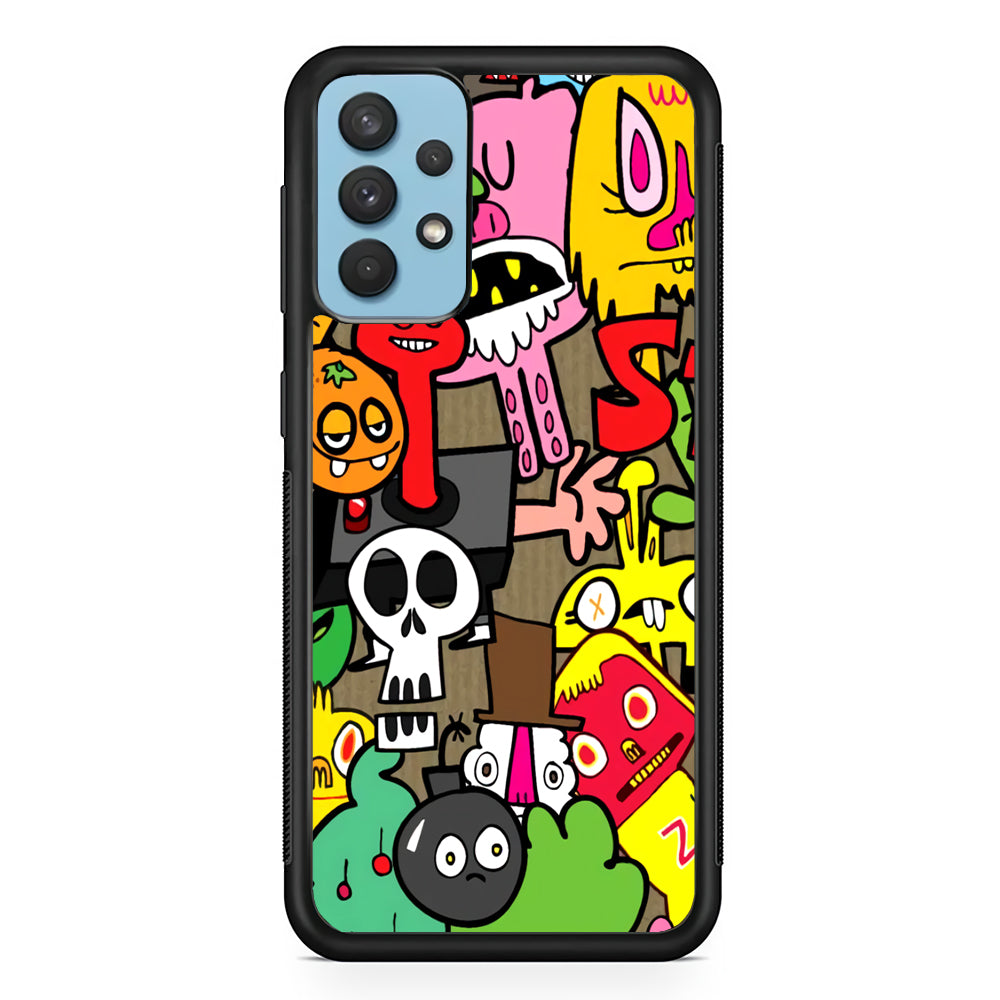 Doodle Halloween Scary Night Samsung Galaxy A32 Case