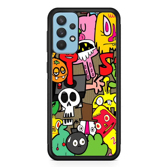 Doodle Halloween Scary Night Samsung Galaxy A32 Case