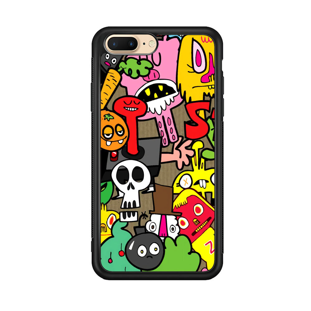 Doodle Halloween Scary Night iPhone 8 Plus Case