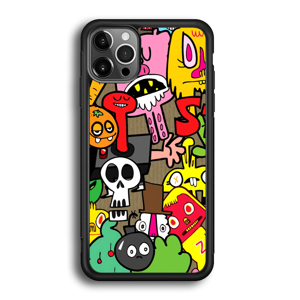 Doodle Halloween Scary Night iPhone 12 Pro Case