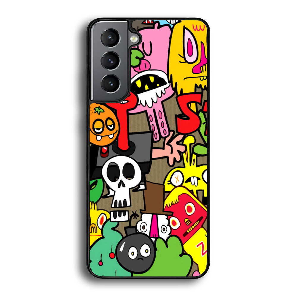 Doodle Halloween Scary Night Samsung Galaxy S21 Plus Case - Carneyforia
