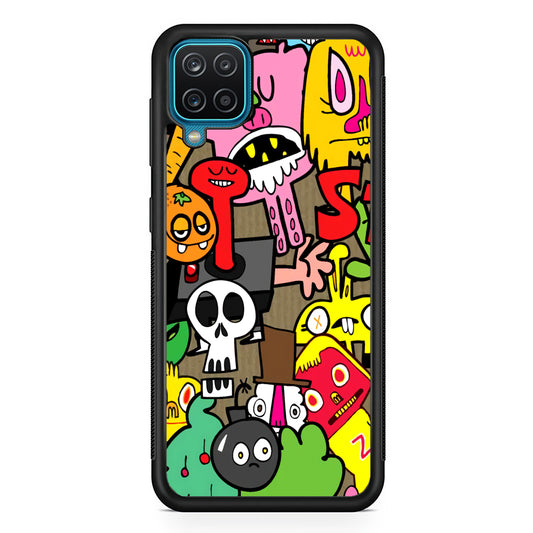 Doodle Halloween Scary Night Samsung Galaxy A12 Case