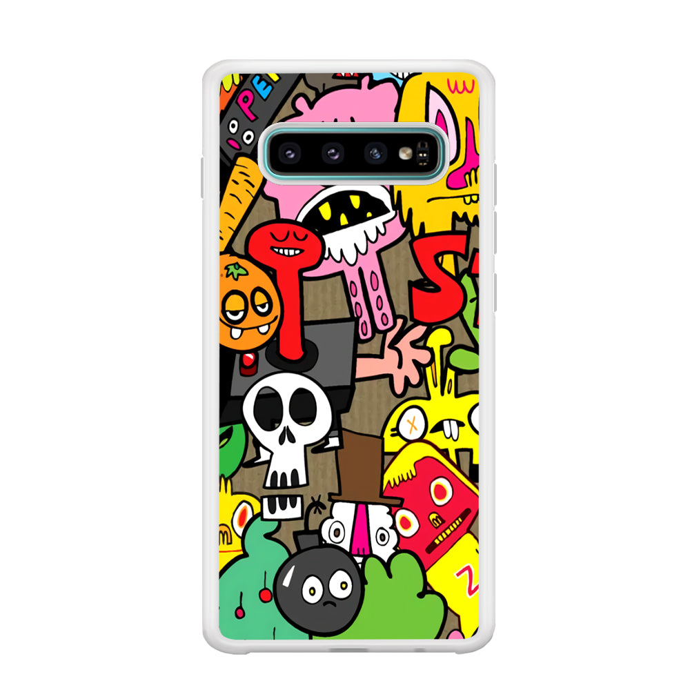 Doodle Halloween Scary Night Samsung Galaxy S10 Case