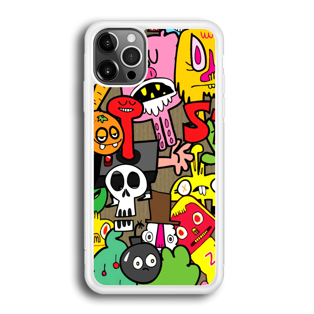 Doodle Halloween Scary Night iPhone 12 Pro Case