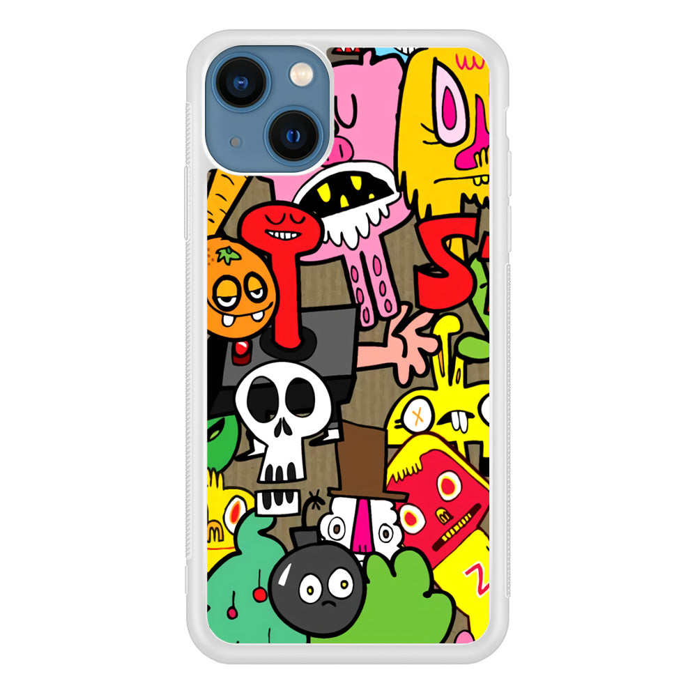 Doodle Halloween Scary Night iPhone 13 Case