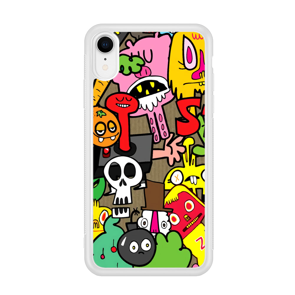 Doodle Halloween Scary Night iPhone XR Case