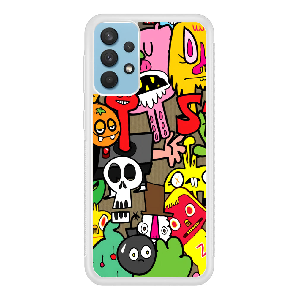 Doodle Halloween Scary Night Samsung Galaxy A32 Case