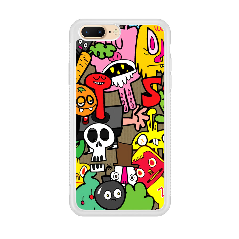 Doodle Halloween Scary Night iPhone 8 Plus Case