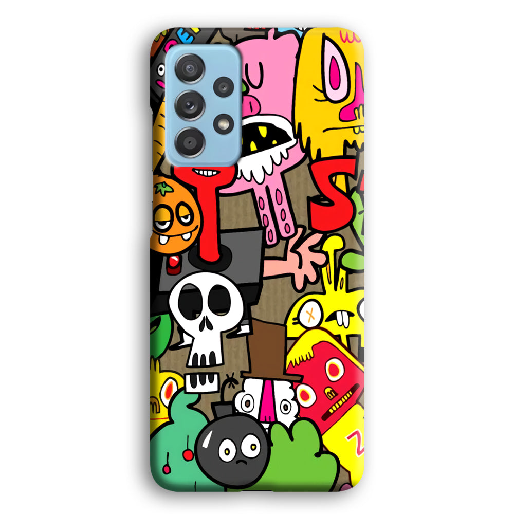 Doodle Halloween Scary Night Samsung Galaxy A52 Case