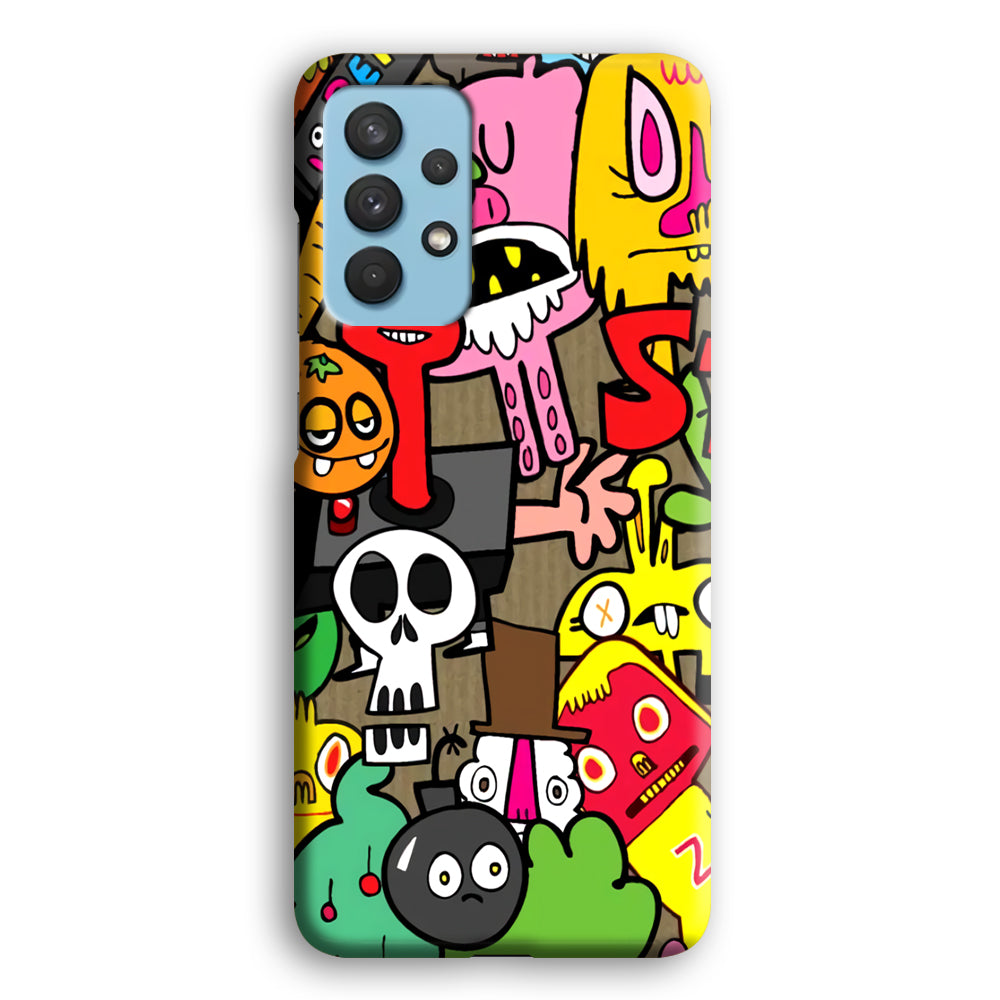 Doodle Halloween Scary Night Samsung Galaxy A32 Case