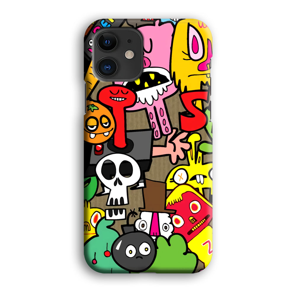 Doodle Halloween Scary Night iPhone 12 Case