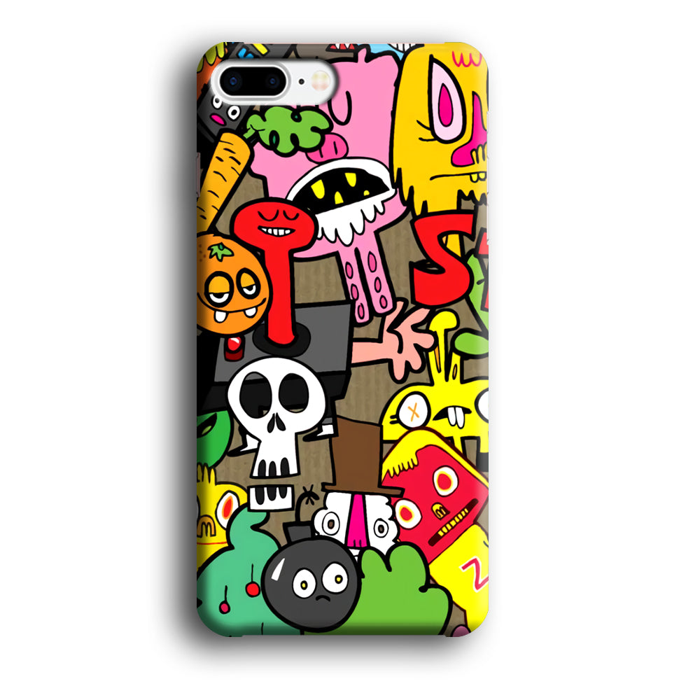 Doodle Halloween Scary Night iPhone 8 Plus Case