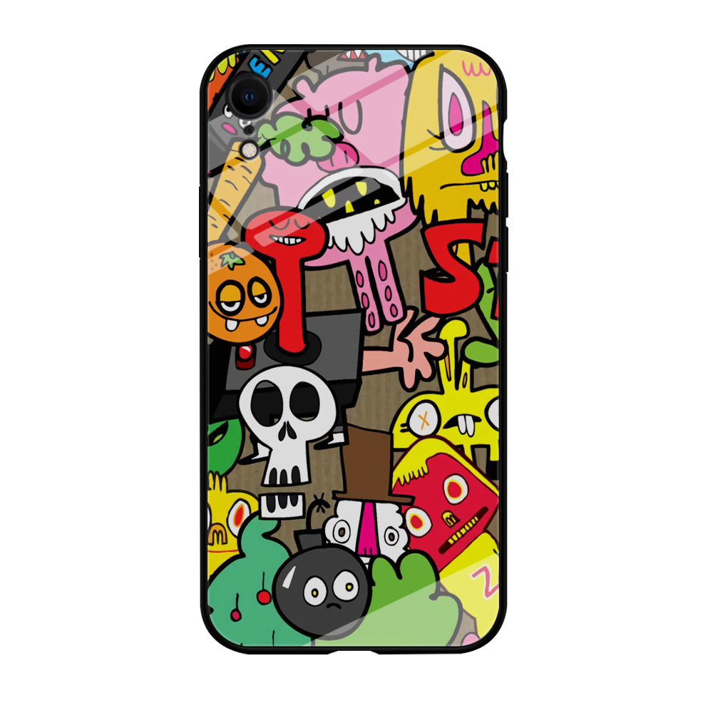 Doodle Halloween Scary Night iPhone XR Case