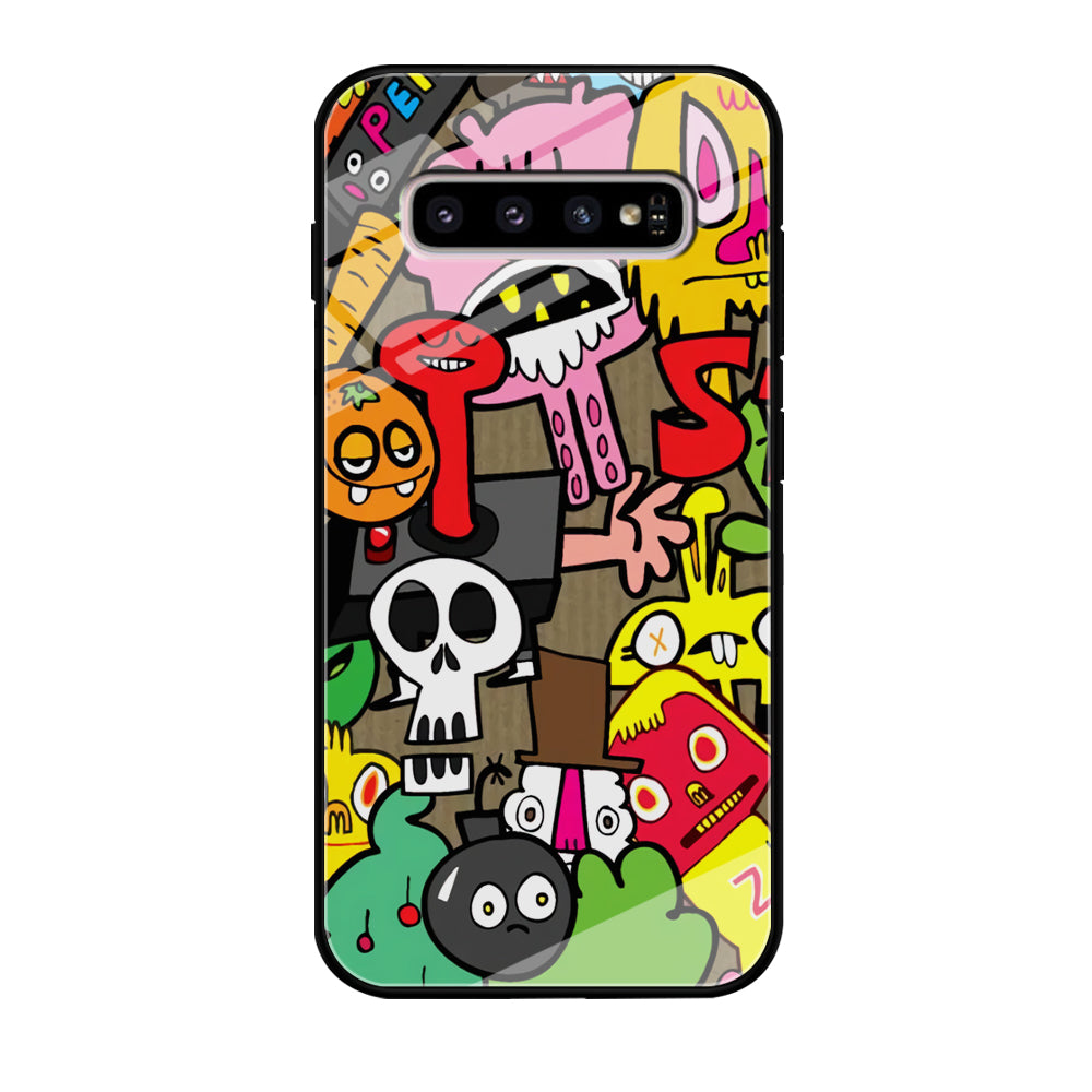 Doodle Halloween Scary Night Samsung Galaxy S10 Case