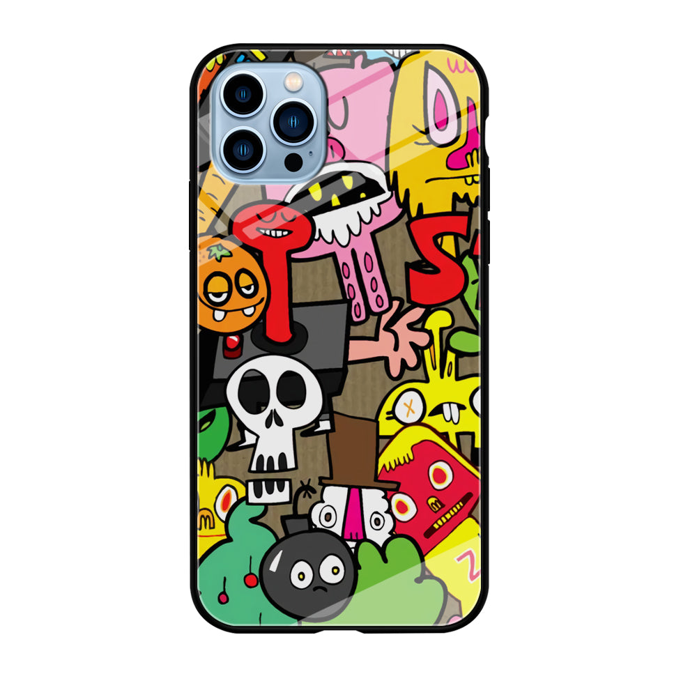 Doodle Halloween Scary Night iPhone 12 Pro Case