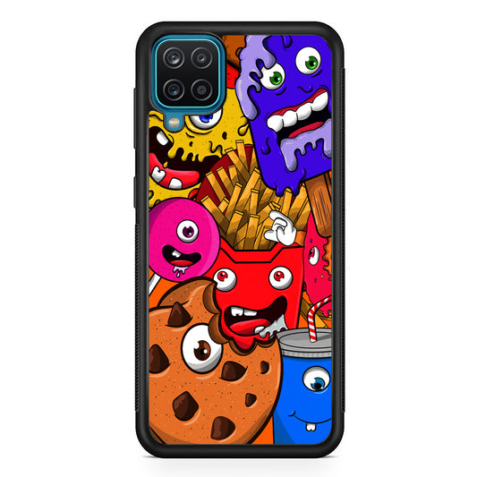 Doodle Monsters Snack Samsung Galaxy A12 Case