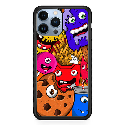 Doodle Monsters Snack iPhone 13 Pro Max Case