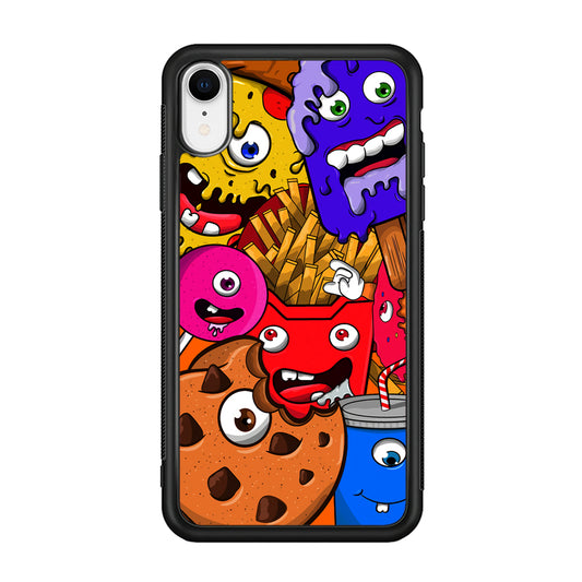 Doodle Monsters Snack iPhone XR Case
