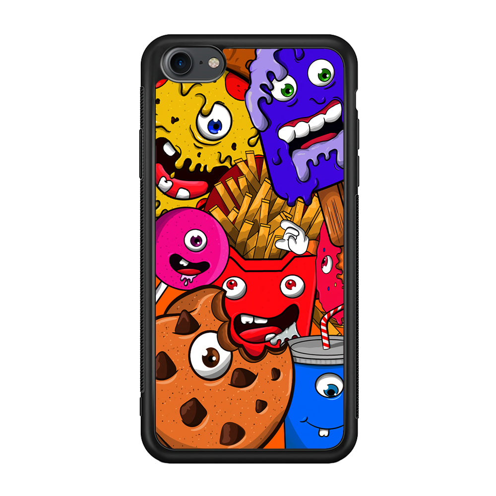 Doodle Monsters Snack iPhone 8 Case