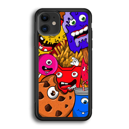 Doodle Monsters Snack iPhone 12 Case