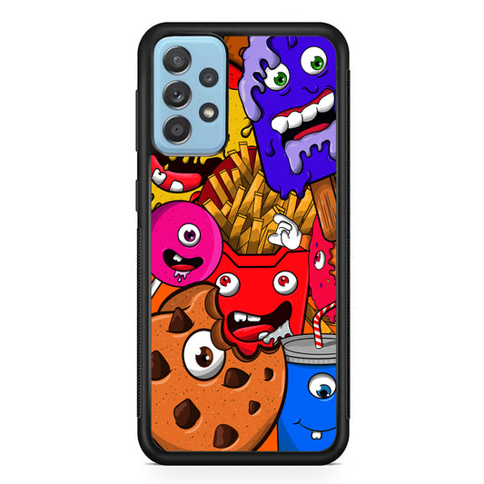 Doodle Monsters Snack Samsung Galaxy A52 Case