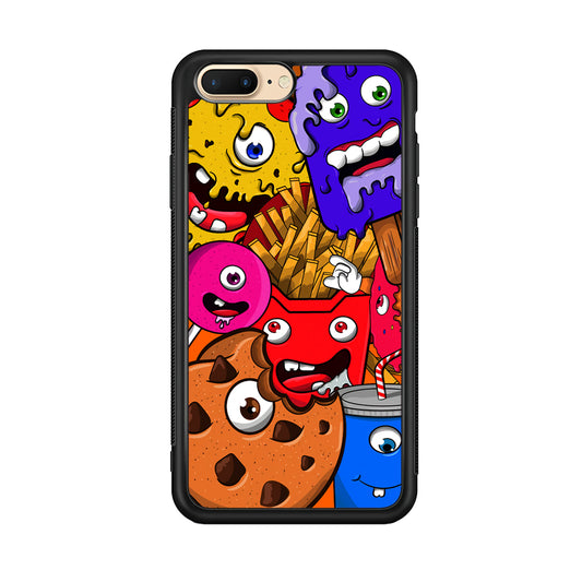 Doodle Monsters Snack iPhone 8 Plus Case