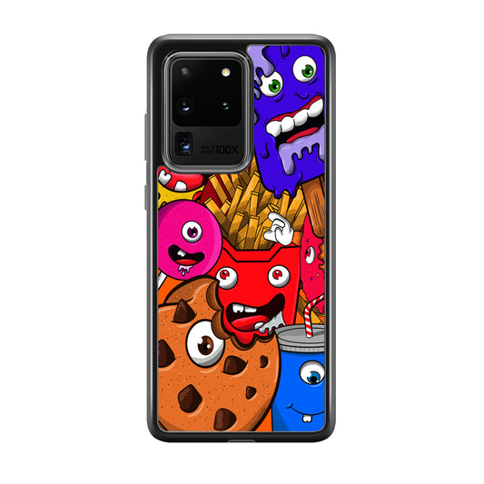 Doodle Monsters Snack Samsung Galaxy S20 Ultra Case