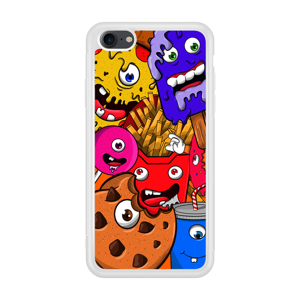 Doodle Monsters Snack iPhone 8 Case