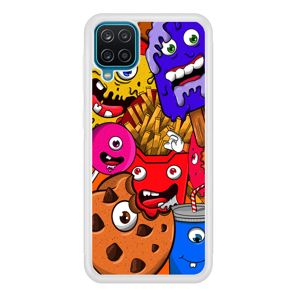 Doodle Monsters Snack Samsung Galaxy A12 Case