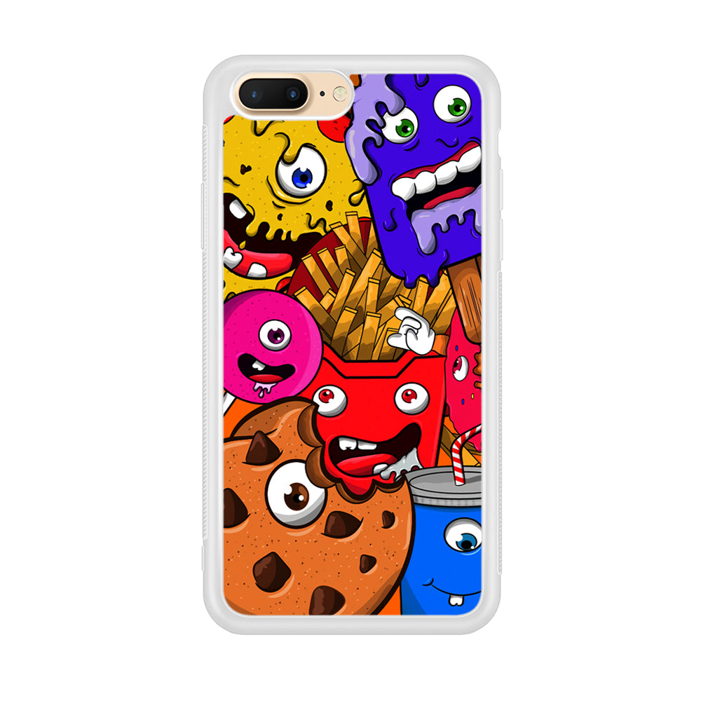 Doodle Monsters Snack iPhone 8 Plus Case