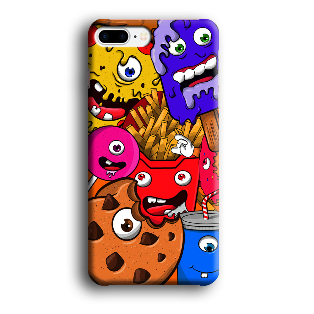 Doodle Monsters Snack iPhone 8 Plus Case