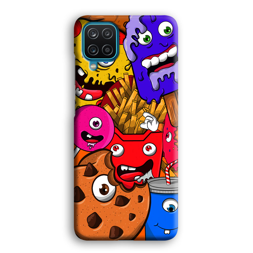 Doodle Monsters Snack Samsung Galaxy A12 Case