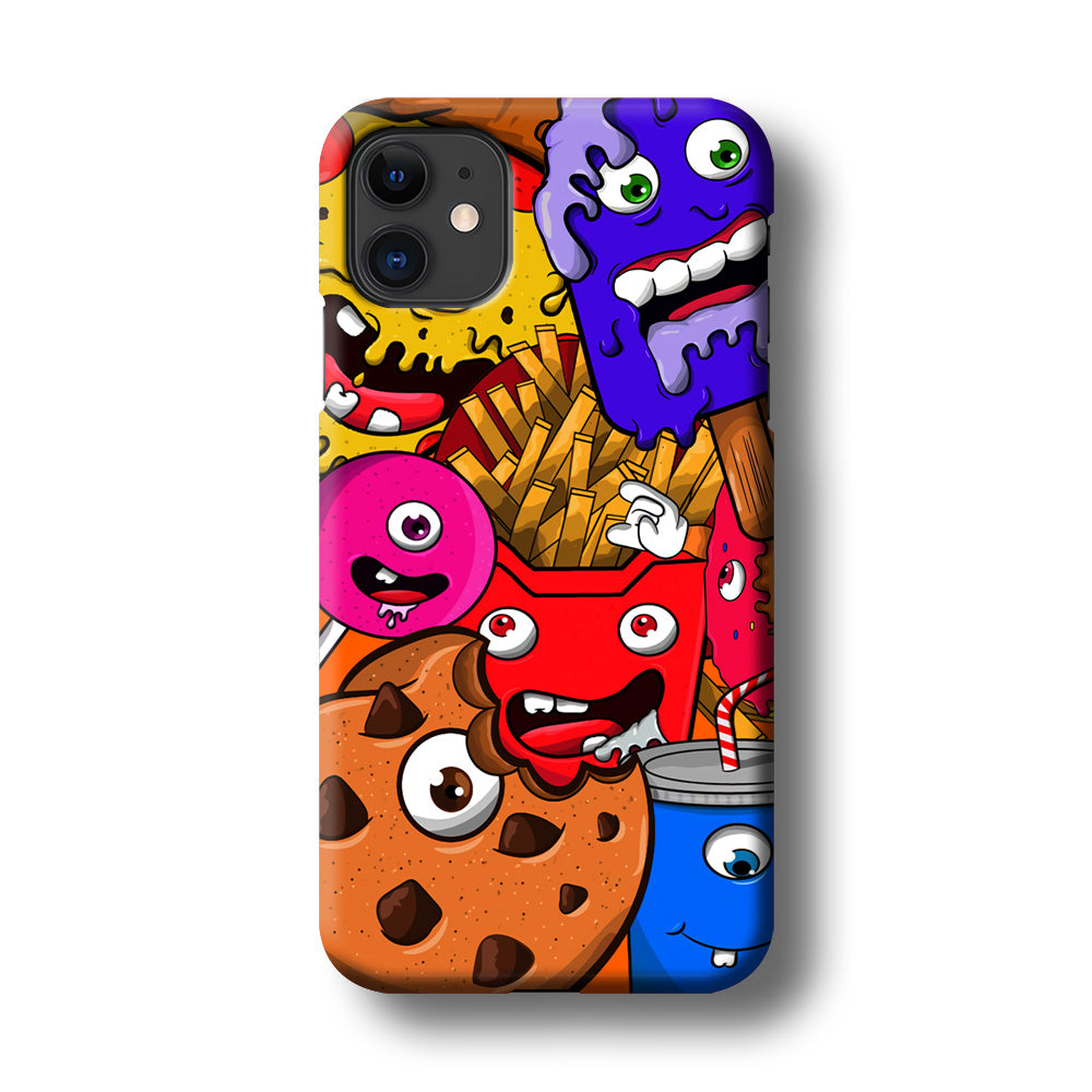 Doodle Monsters Snack iPhone 11 Case