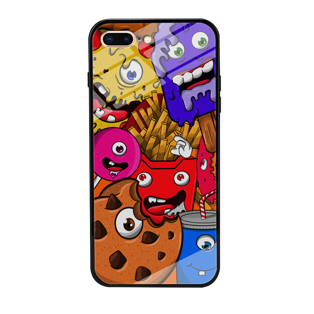 Doodle Monsters Snack iPhone 8 Plus Case