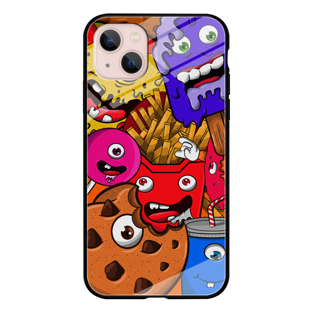 Doodle Monsters Snack iPhone 13 Case