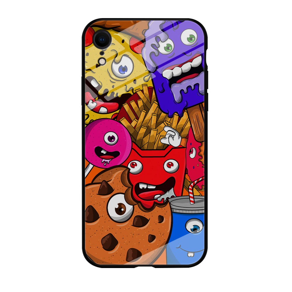 Doodle Monsters Snack iPhone XR Case