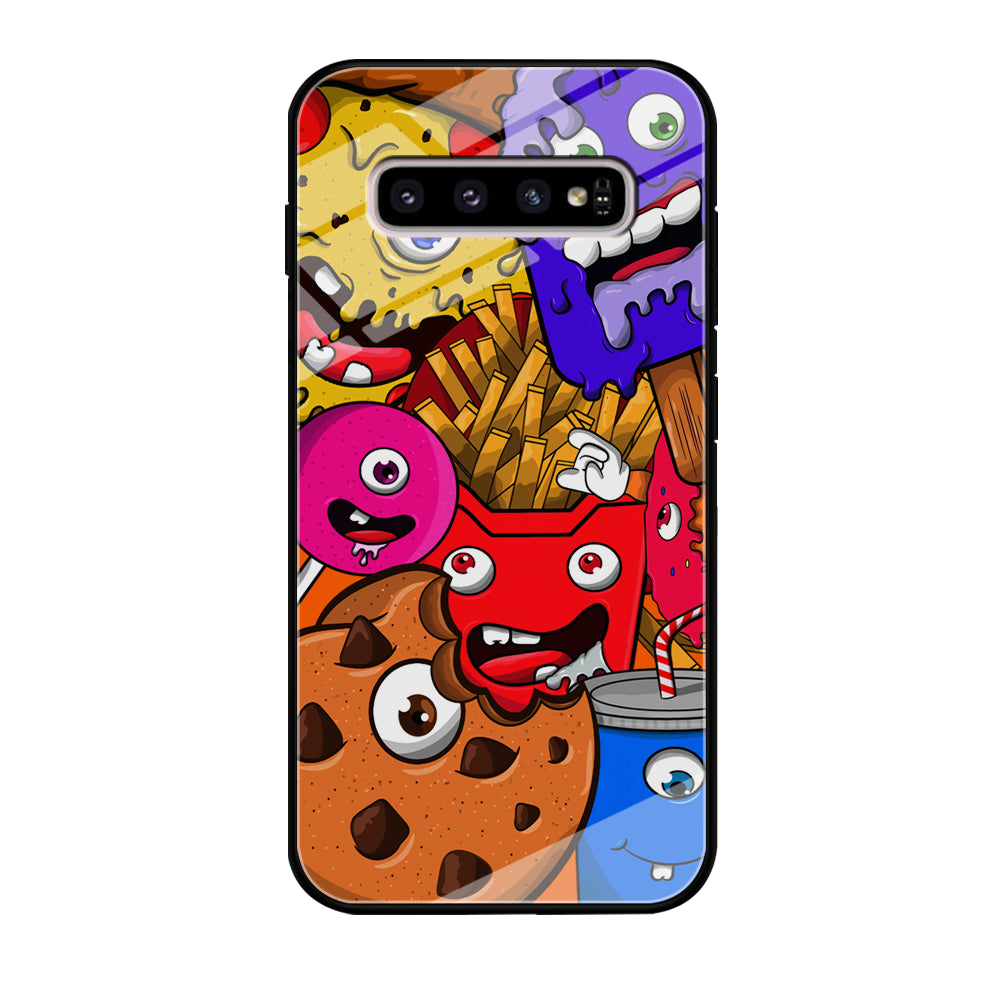 Doodle Monsters Snack Samsung Galaxy S10 Case