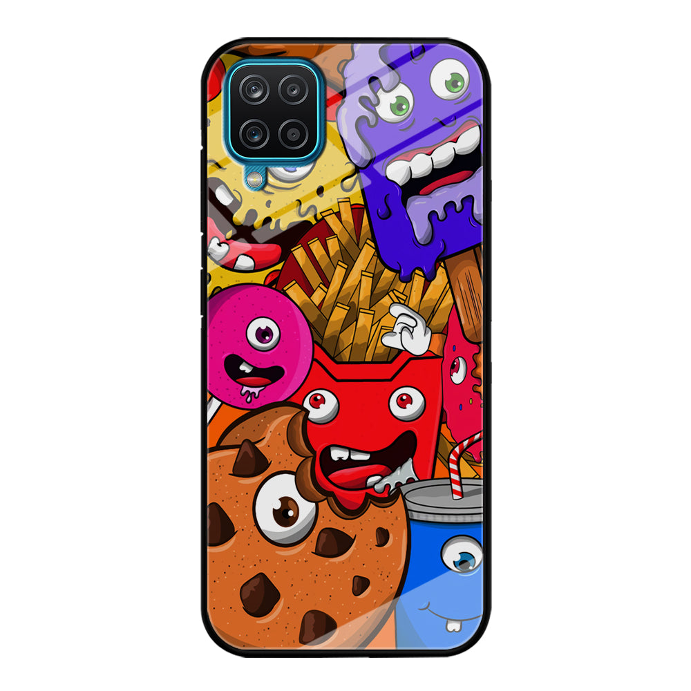 Doodle Monsters Snack Samsung Galaxy A12 Case