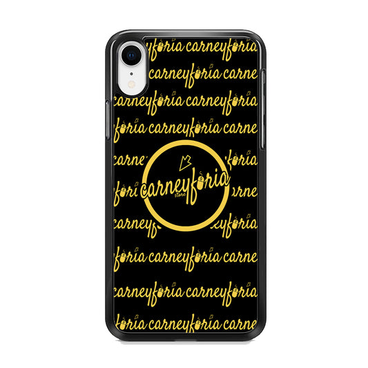 Doodle Word Carneyforia Black iPhone XR Case