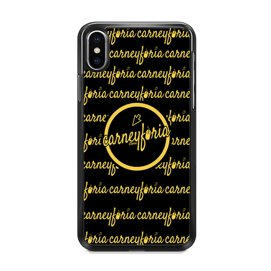 Doodle Word Carneyforia Black iPhone XS Case