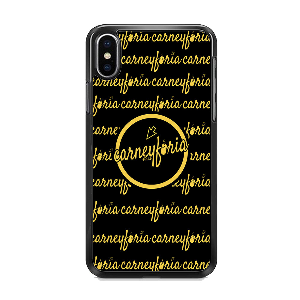 Doodle Word Carneyforia Black iPhone XS MAX Case