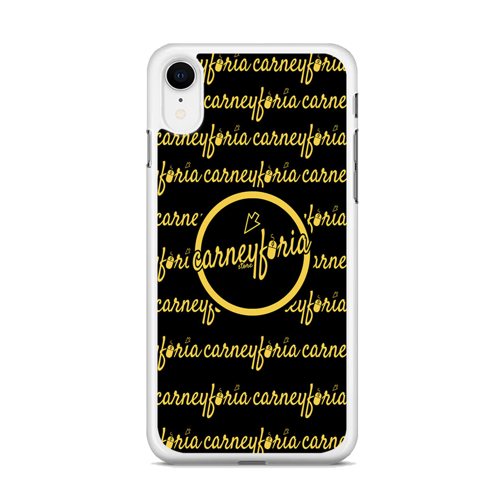 Doodle Word Carneyforia Black iPhone XR Case