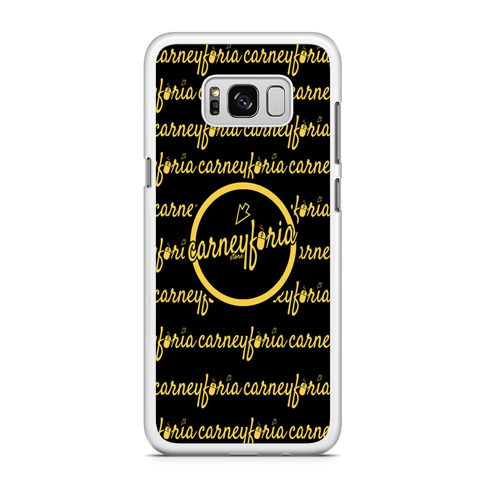 Doodle Word Carneyforia Black Samsung Galaxy S8 Plus Case Rubber White (2D Case)