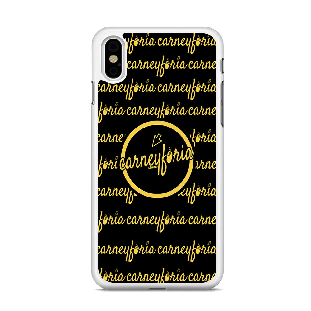 Doodle Word Carneyforia Black iPhone X Case