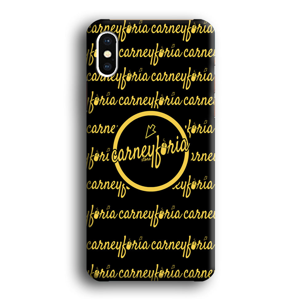 Doodle Word Carneyforia Black iPhone XS MAX Case