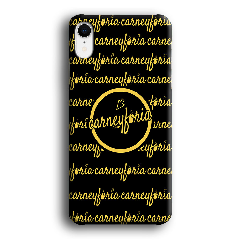 Doodle Word Carneyforia Black iPhone XR Case